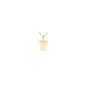 【並行輸入品】Sports Charms 認定 10K イエローゴールド カスタマイズ フットボール ジャージ ネックレス あなたの名前と番号付の画像