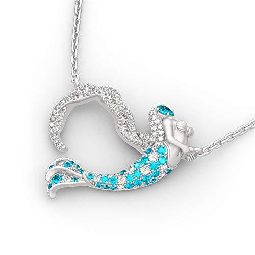 【並行輸入品】Jeulia Mermaid Necklace for Women Sterling Silver Ocean's Lightの画像