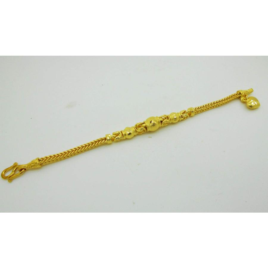 並行輸入品】ビーズ ダイヤモンドカット タイ 金メッキ バングル 22k
