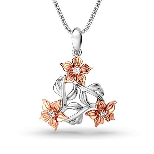 【並行輸入品】JEULIA Blossoming Pendant Necklace for Women Love is in The Airの画像