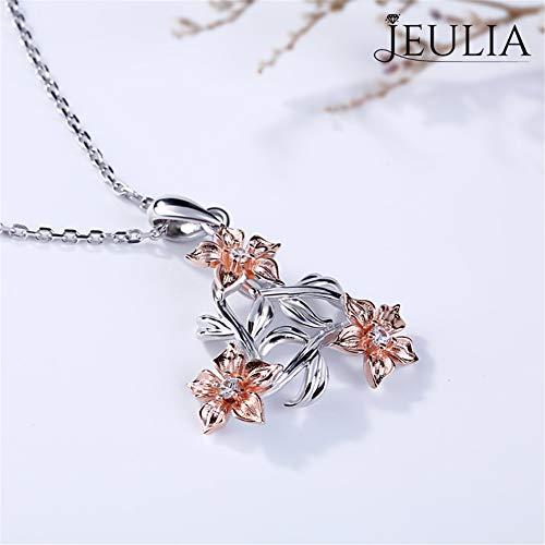 【並行輸入品】JEULIA Blossoming Pendant Necklace for Women Love is in The Airの画像