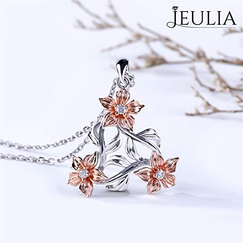 【並行輸入品】JEULIA Blossoming Pendant Necklace for Women Love is in The Airの画像
