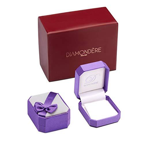 【並行輸入品】Diamondere 天然認定宝石とダイヤモンド ハローイヤリング 14Kホワイトゴールド | 1.34カラット女性用イヤリングの画像