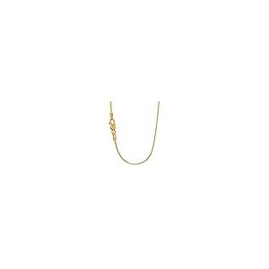 【並行輸入品】14K イエローゴールド 0.7mm シャイニー クラシック ラウンド スネーク チェーン ネックレス ペンダント チャーム ロブの画像