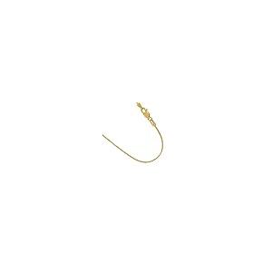 【並行輸入品】14K イエローゴールド 0.7mm シャイニー クラシック ラウンド スネーク チェーン ネックレス ペンダント チャーム ロブの画像