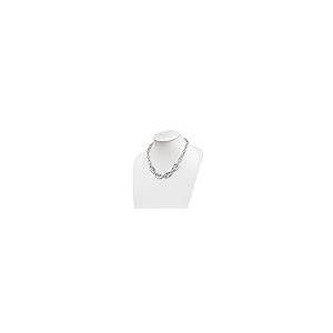 【並行輸入品】Diamond2Deal Sterling Silver Rhodium plated Polished Fancy Linkの画像
