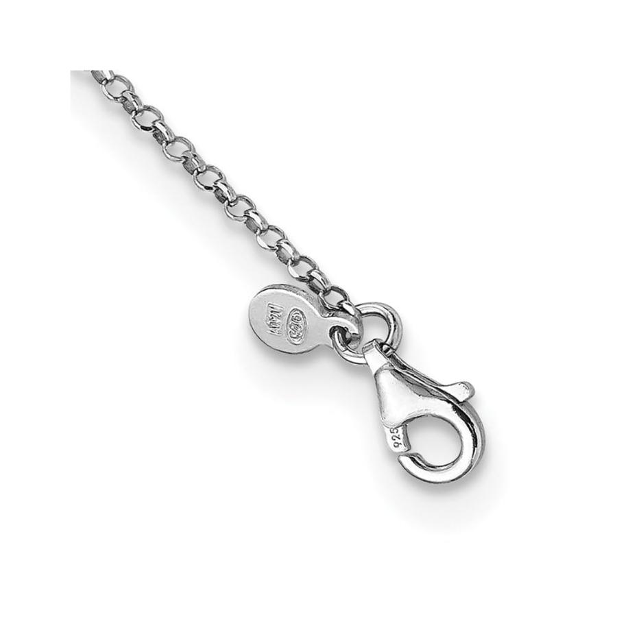 【並行輸入品】スターリングシルバー ロジウムメッキ 光沢 ハンマービーズネックレス レディース, 金属 Diamond2Deal Sterlinの画像