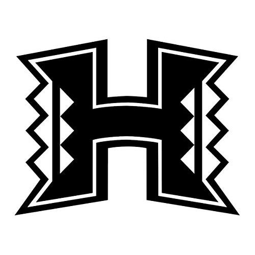 【並行輸入品】H イニシャル ハワイ大学 5.5インチ ロゴ ステッカー シンボル 装飾 ダイカット デカール 車 タブレット ノートパソコンの画像