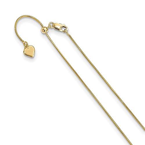 【並行輸入品】Diamond2Deal Sterling Silver Gold plated Adjustable .95mm Snake_1