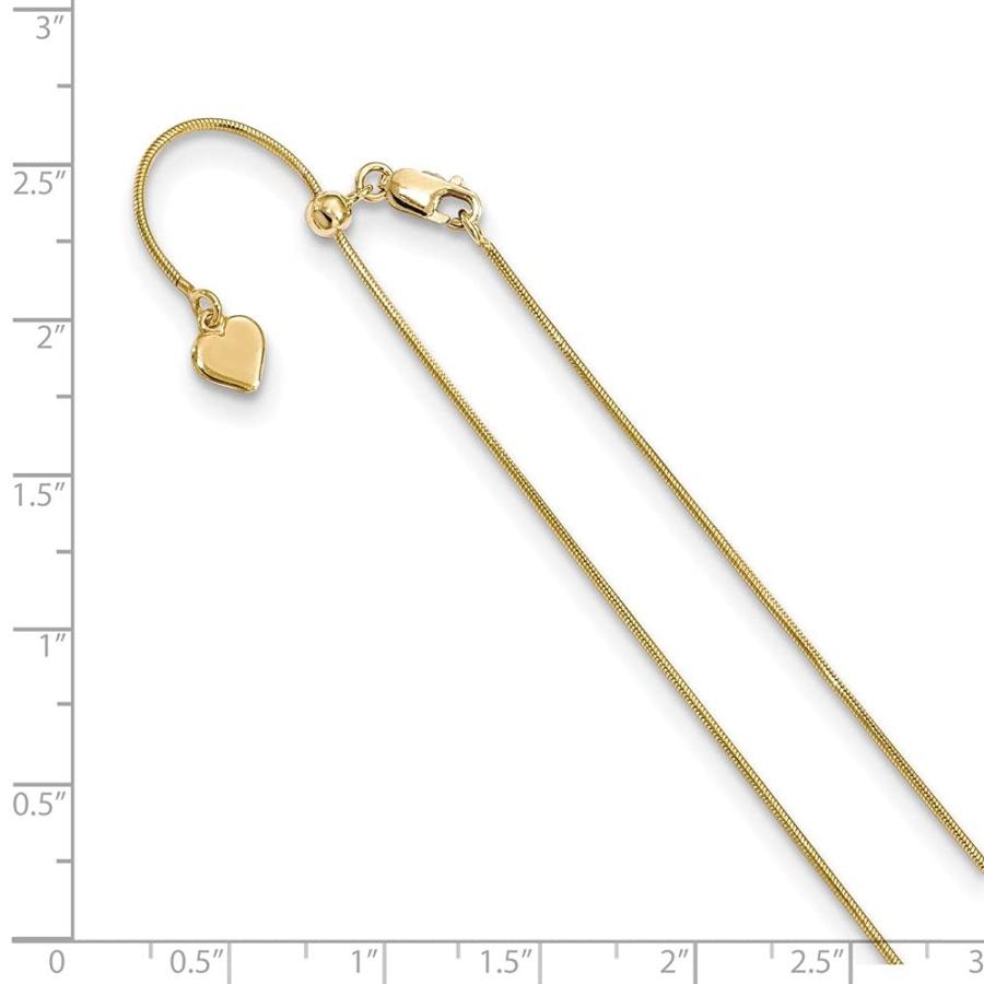 【並行輸入品】Diamond2Deal Sterling Silver Gold plated Adjustable .95mm Snake_3