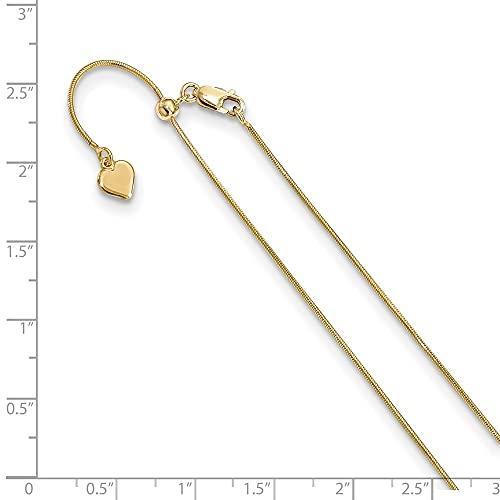 【並行輸入品】Diamond2Deal Sterling Silver Gold plated Adjustable .95mm Snake_4