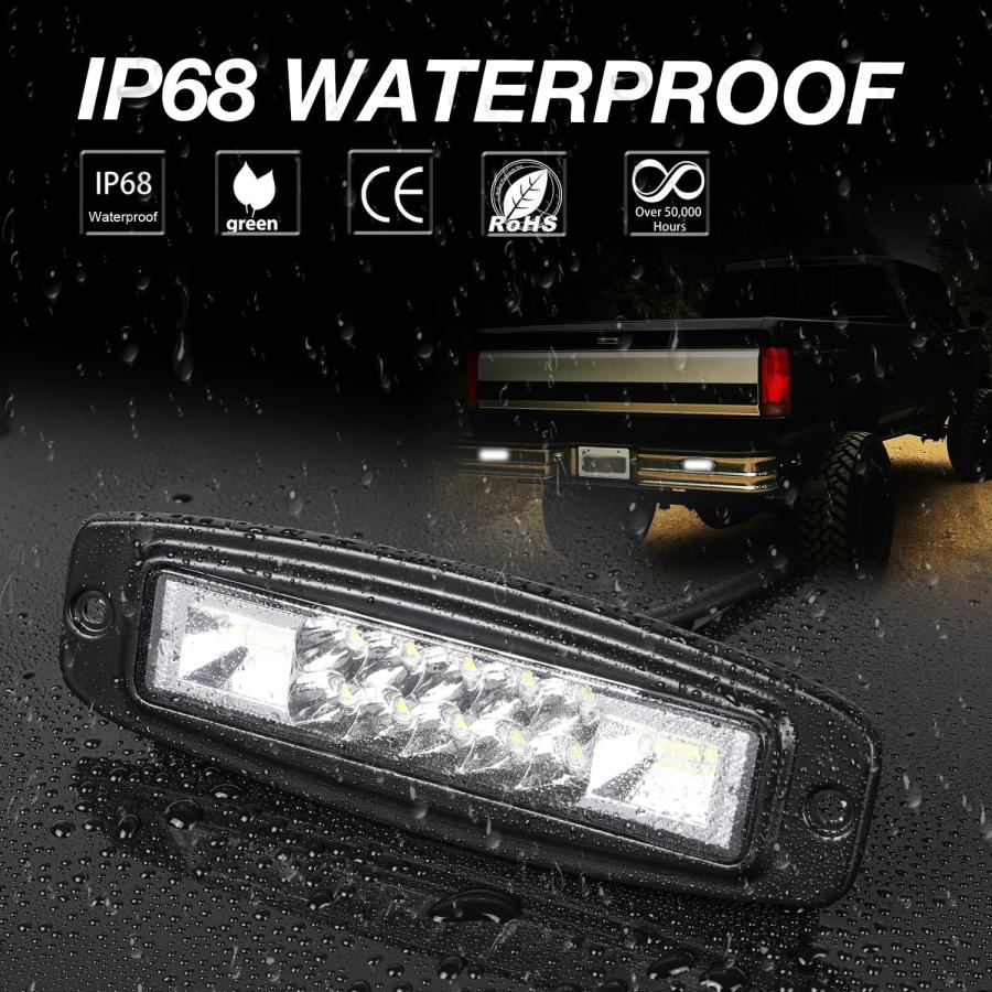 【並行輸入品】Niking Auto フラッシュマウント LEDポッド 2個 7インチ LEDライトバー 96W オフロード フラッシュマウントの画像
