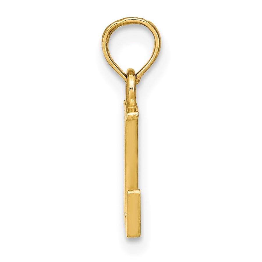 【並行輸入品】Diamond2Deal 14K イエローゴールド 光沢ブロック アルファベット文字 イニシャルペンダント ファインジュエリーギフの画像