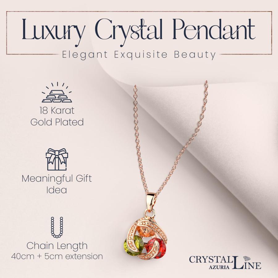 【並行輸入品】Crystalline Azuria ジュエリーセット レディース ウェディングブライダルジュエリーセット ネックレスとイヤリングの画像