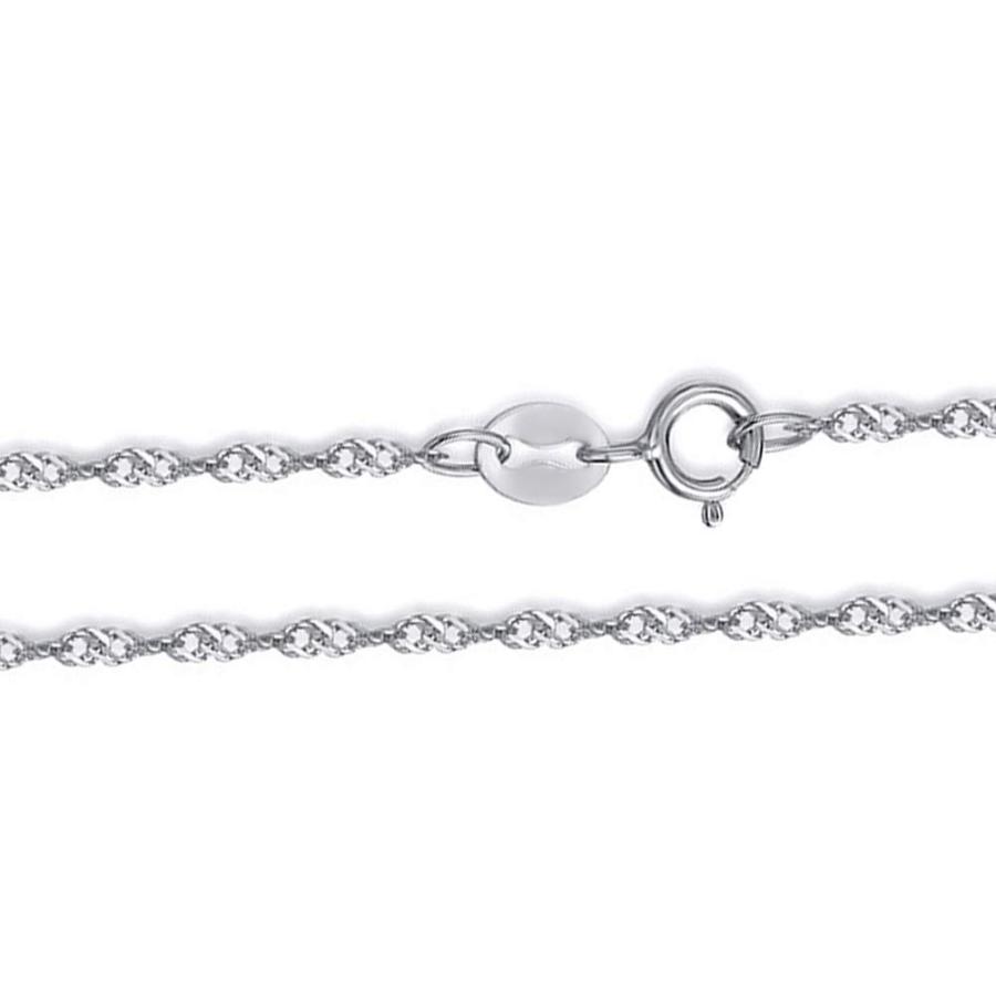 【並行輸入品】oAtm0eBcl Necklace， 16/18/20/22/24inch Silver Plated Chain， Fash_9
