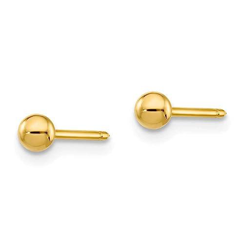 インバネス 14K 3mm ボールポストイヤリング Inverness 14k 3mm Ball Post Earrings 並行輸入品｜best-style｜05