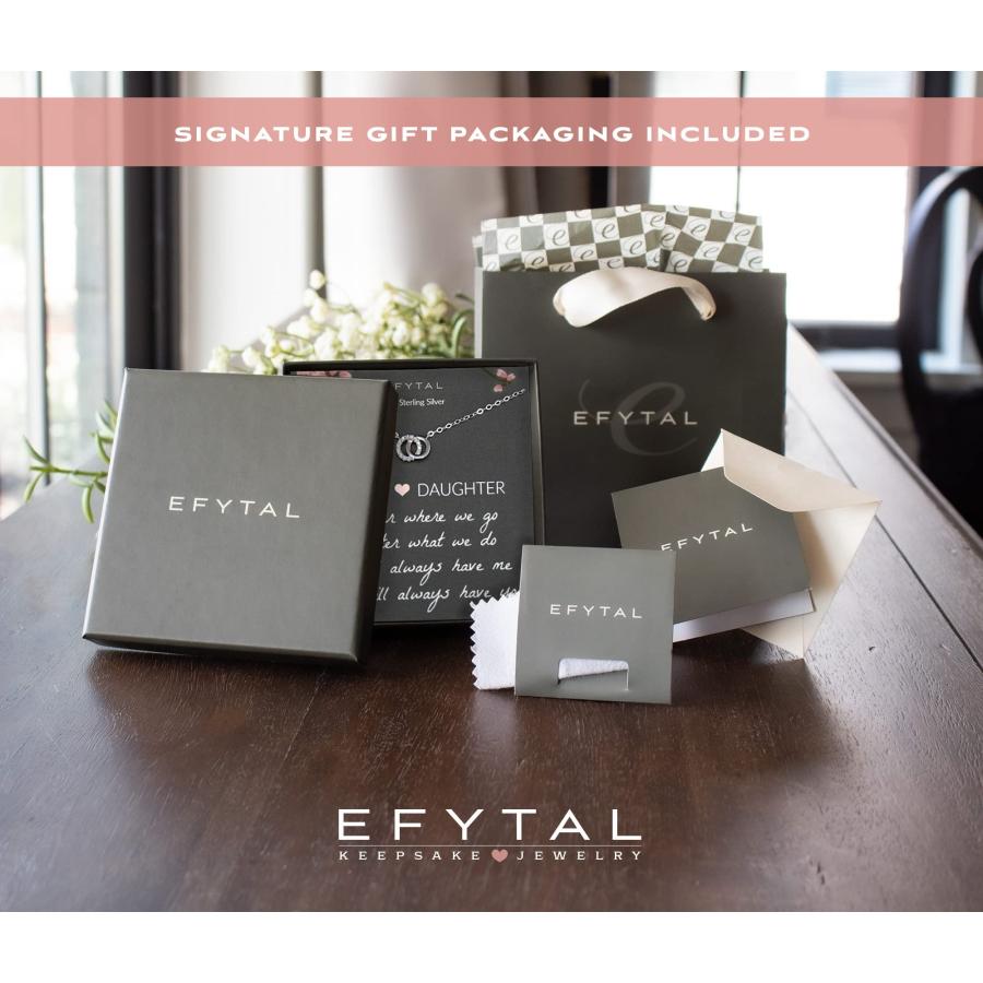 【並行輸入品】EFYTAL 母の日のプレゼント 娘へのギフト スターリングシルバー 母娘ネックレス 娘から母へのギフト 娘からの母へのギフト お_9