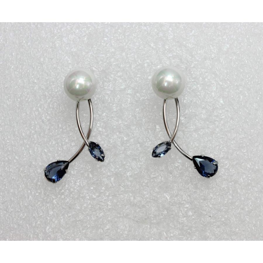 【並行輸入品】Fasip ゴージャスなキュービックジルコニアクリスタルパールフローラルネックレスイヤリングセット， キュービックジルコニア、ライ_9