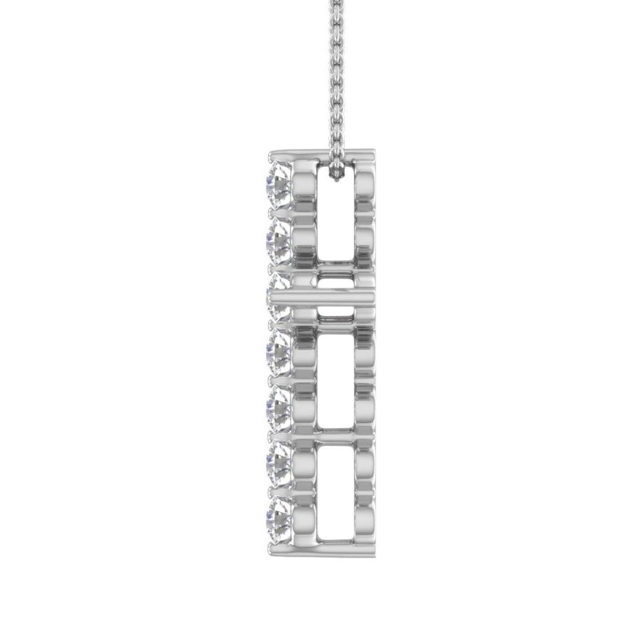 【並行輸入品】ダイヤモンドクロスペンダントネックレス 10Kゴールド(0.17カラット) (シルバーチェーン付属) IGI認証 FINERO_3