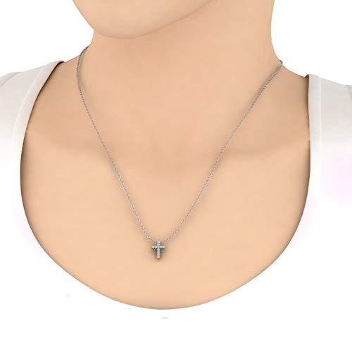 【並行輸入品】ダイヤモンドクロスペンダントネックレス 10Kゴールド(0.17カラット) (シルバーチェーン付属) IGI認証 FINERO_7
