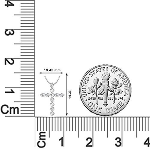 【並行輸入品】ダイヤモンドクロスペンダントネックレス 10Kゴールド(0.17カラット) (シルバーチェーン付属) IGI認証 FINERO_9