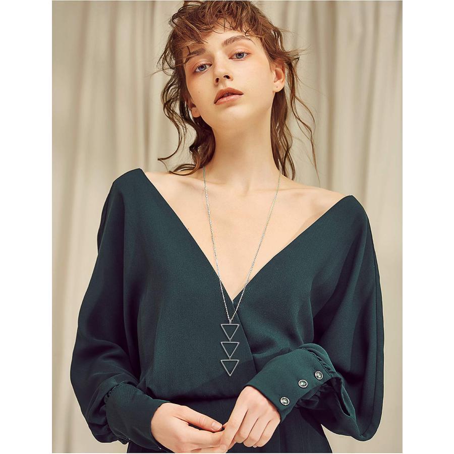 【並行輸入品】ロングチェーンネックレス S925スターリングシルバー セーター ステートメント Lサイズ レディース ガールズ Alphm Loの画像