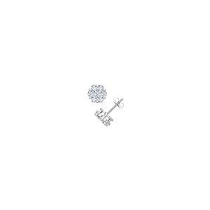 【並行輸入品】1カラット（CTW）クラスターダイヤモンドスタッドイヤリング 10Kゴールド 1 Carat (ctw) Cluster Diamの画像