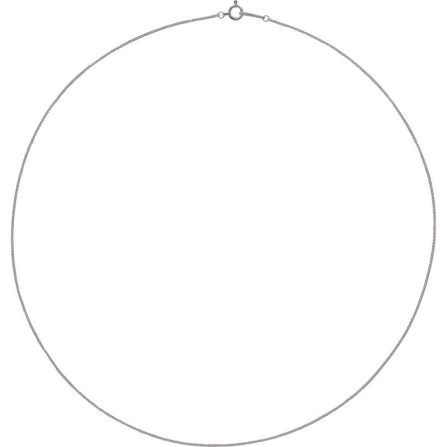 【並行輸入品】Diamond2Deal プラチナ0.8mm ウィートチェーンネックレス メンズ レディース, 金属 Diamond2Deal Pの画像