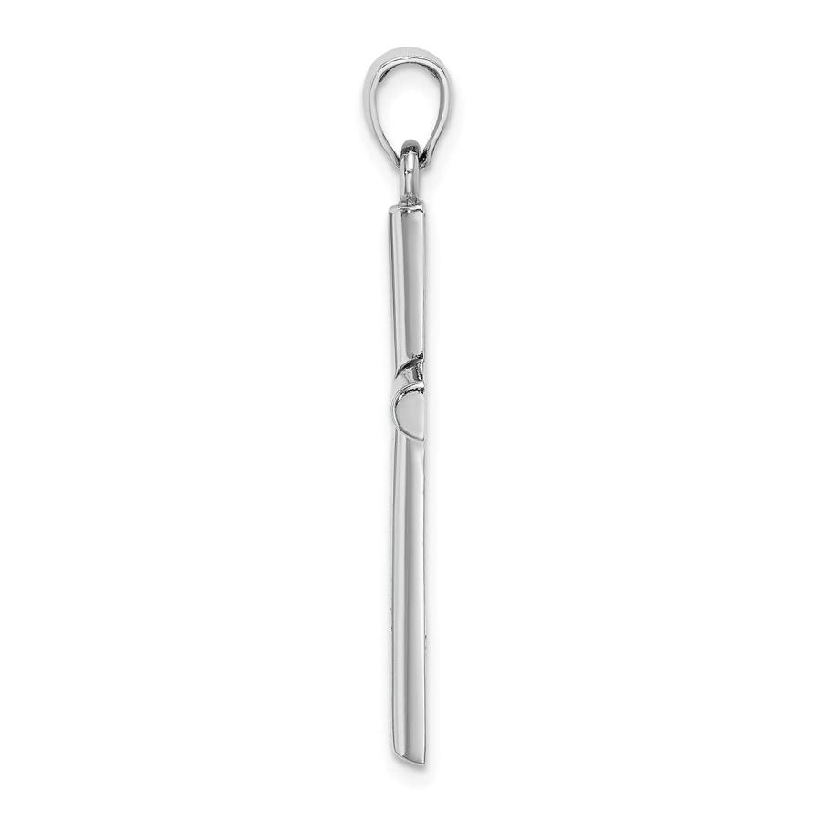 【並行輸入品】Lex & Lu 14k White Gold Polished Cross Pendant LALD1544W_3
