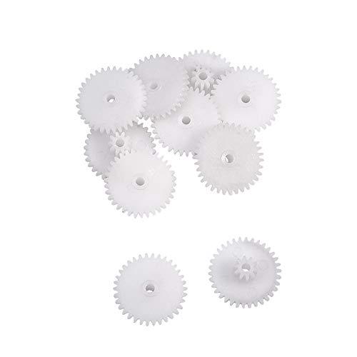 【並行輸入品】Othmro プラスチックギア 34歯モデル 34102B 減速ギア プラスチックウォームギア RCカーロボットモーター用 10個_1