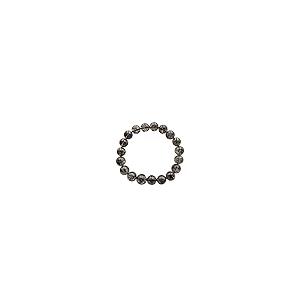 【並行輸入品】Muko ジェムストーン 11mm 天然ブラックルチルクォーツクリスタルクリアラウンドビーズ レディース メンズ ブレスレット Aの画像