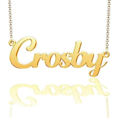 【並行輸入品】Moonlight Collections 本物のシルバーカスタムネームネックレス ゴールドメッキ 24k パーソナライズ ネーム_1