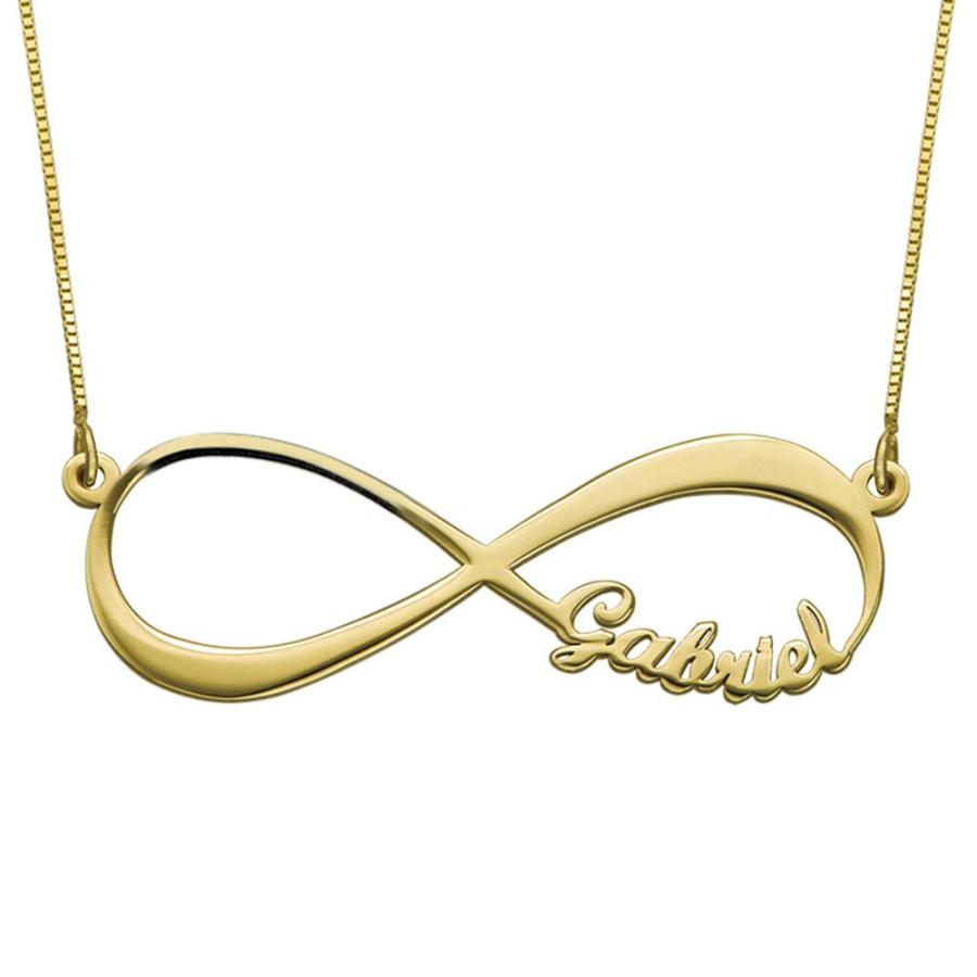 【並行輸入品】MyNameNecklace パーソナライズ インフィニティペンダント ネームネックレス Love Forever またはあなたのの画像
