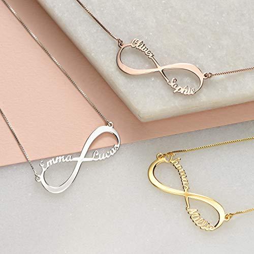 【並行輸入品】MyNameNecklace パーソナライズ インフィニティペンダント ネームネックレス Love Forever またはあなたのの画像