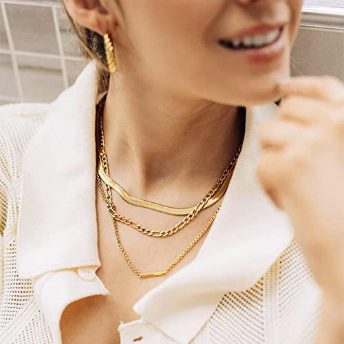 【並行輸入品】ChainsPro フラット スネーク カルビス チョーカーチェーン デリケート シンプル 優美 ジュエリー 耐久性のある留め金_3