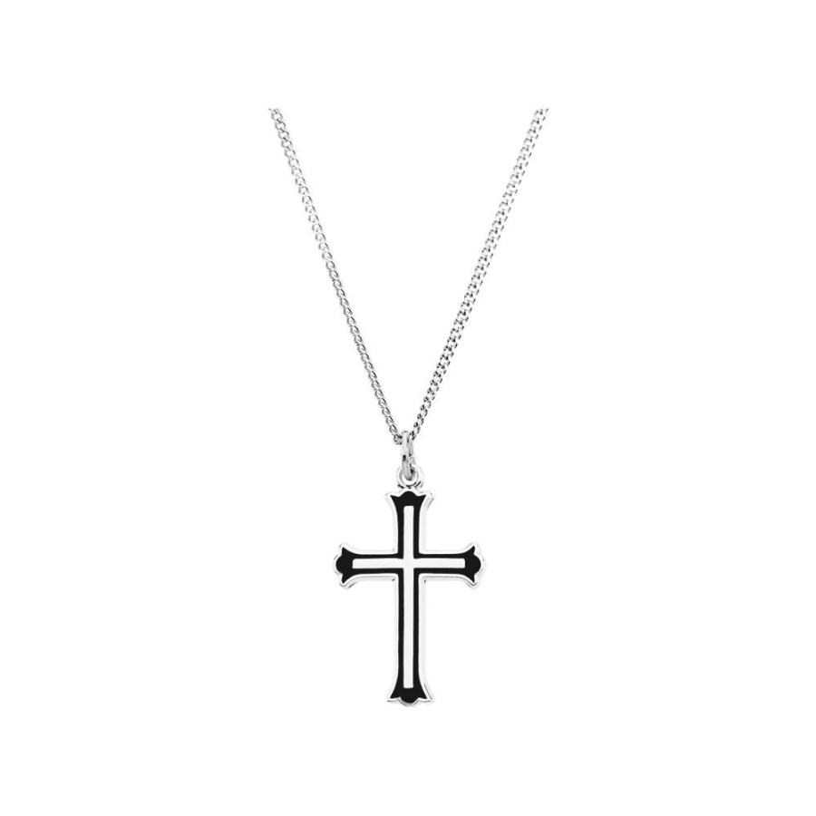 【並行輸入品】Diamond2Deal 925 Sterling Silver Enameled Cross Necklace for Wom_3
