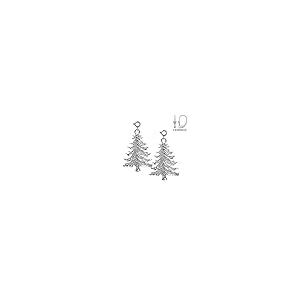 【並行輸入品】Jewels Obsession Happy Holiday イヤリング スターリングシルバー クリスマスツリーレバーバックイヤリの画像