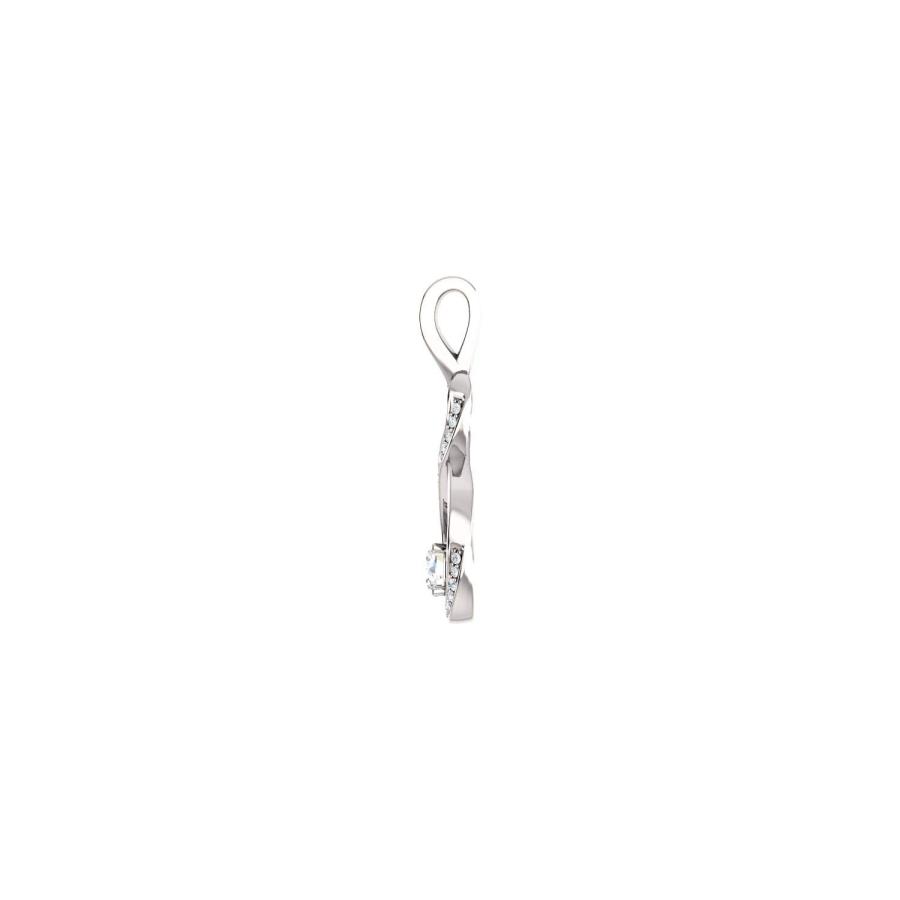 【並行輸入品】Diamond2Deal 14K White 18" Cross Necklace for Womenの画像