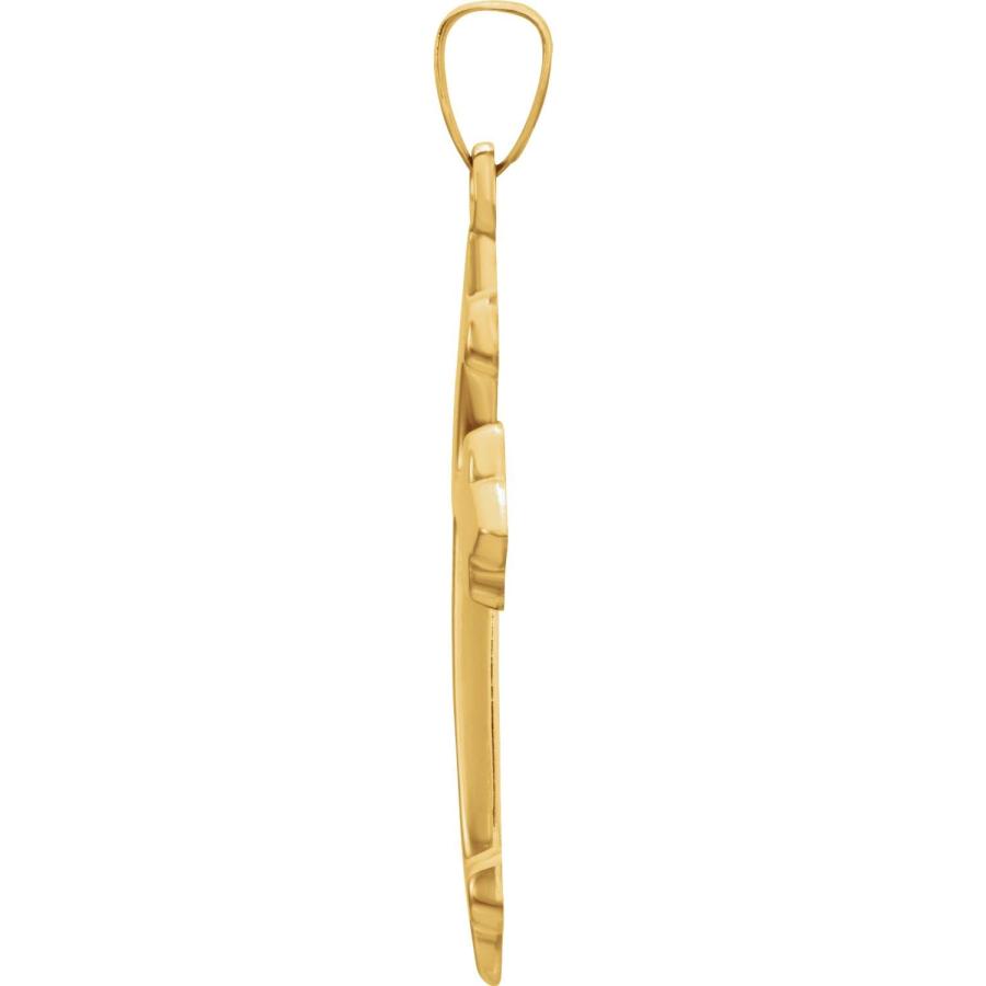 【並行輸入品】Diamond2Deal クロスペンダントネックレス 14K イエロー 32.2x17.7mm レディース, 金属 Diamondの画像