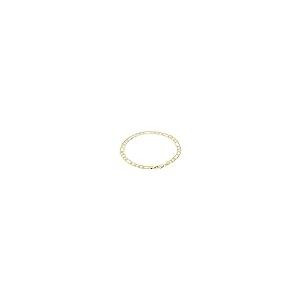 【並行輸入品】Nuragold 10K イエローゴールド 5.5mm フィガロチェーンリンク ダイヤモンドカット パヴェ ツートンカラー ブレスの画像