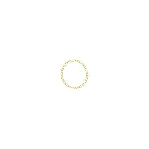 【並行輸入品】Nuragold 10K イエローゴールド 5.5mm フィガロチェーンリンクブレスレット メンズ レディース ジュエリー ロブスの画像