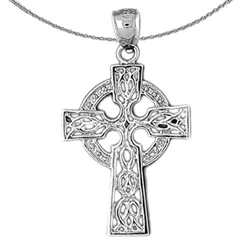 【並行輸入品】Jewels Obsession シルバーケルトクロスネックレス ロジウムメッキ 925シルバー ケルトクロスペンダント 18イン_1