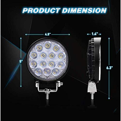 【並行輸入品】Willpower 10 Pieces 4 inch 42W LED Light Pods Spot Work Lights F_6