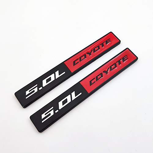【並行輸入品】AxleZx 2X クロムメタル5.0 Coyoteロゴエンブレム 5.0L バッジ 3D ターボステッカー マスタングGT用 1の画像
