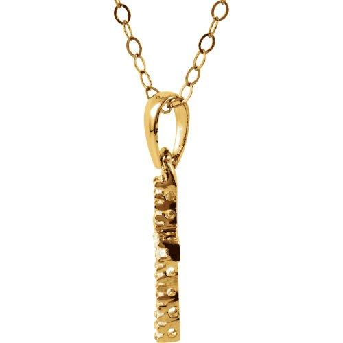 【並行輸入品】Dazzlingrock Collection 10.2 mm Round Cubic Zirconia Ladies Crosの画像