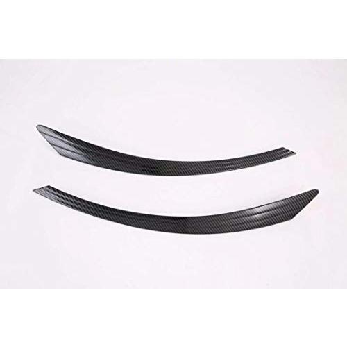 【並行輸入品】Momoap 2Pcs Carbon Fiber Style Car Front Headlight Lamp Cover Trの画像