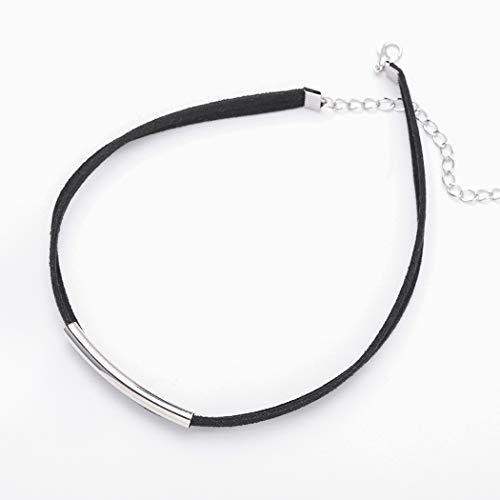 【並行輸入品】JAKAWIN チョーカーネックレス 調節可能 ブラックカラーネックレス レディース ガールズ NK134, Free size,の画像