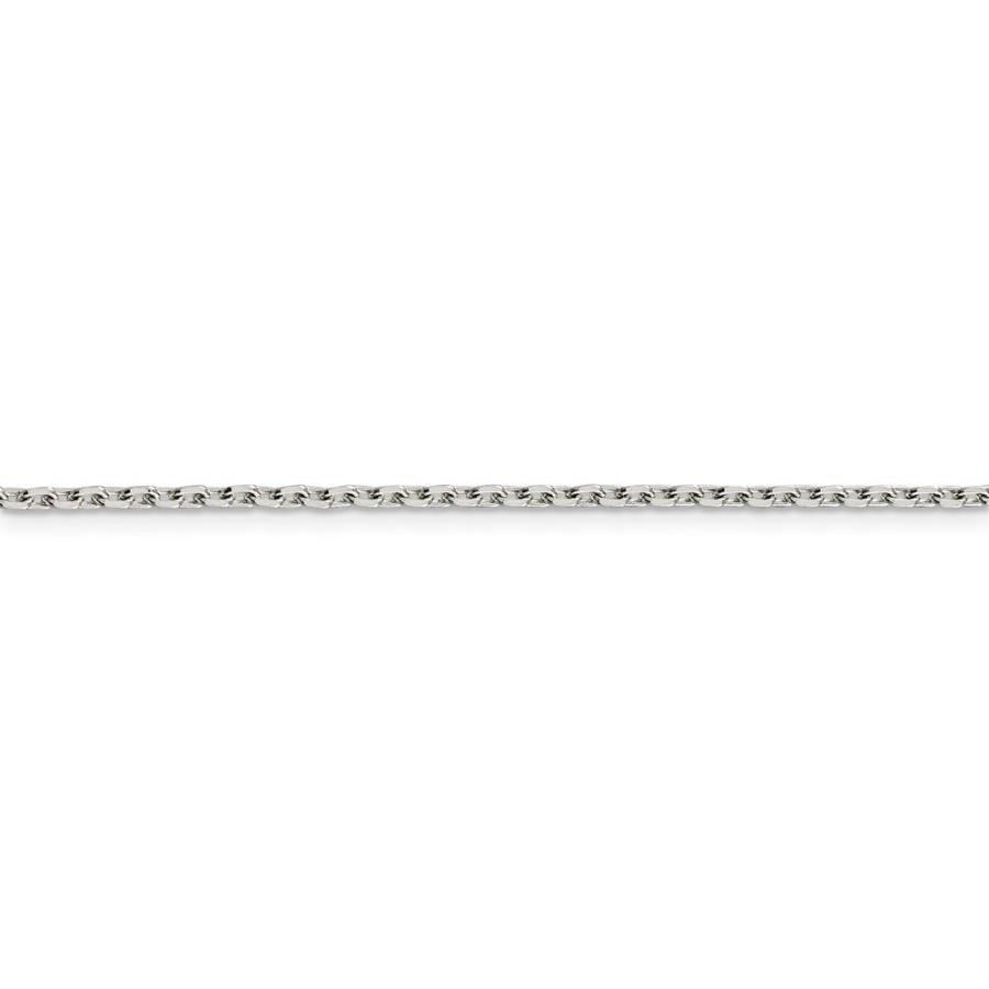 【並行輸入品】Solid 925 Sterling Silver 2mm Beveled Oval Cable Chain Necklace_3