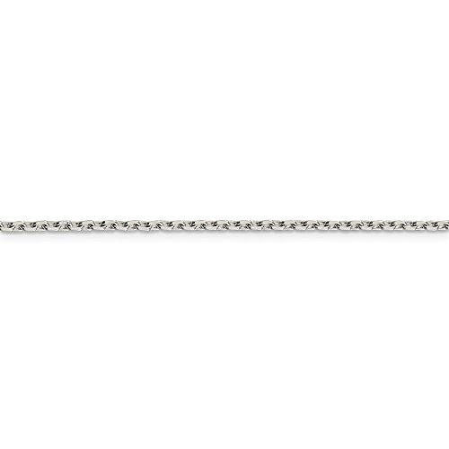 【並行輸入品】Solid 925 Sterling Silver 2mm Beveled Oval Cable Chain Necklace_4