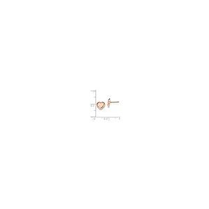 【並行輸入品】14K ローズゴールド ハート ポスト スタッド イヤリング   7mm x 8mm, 金属 14k Rose Gold Hearの画像